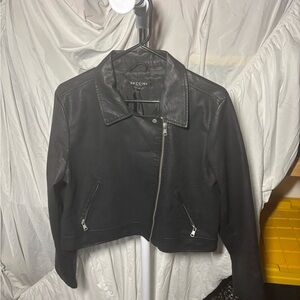 Baccini Women's Black Leather Jacket